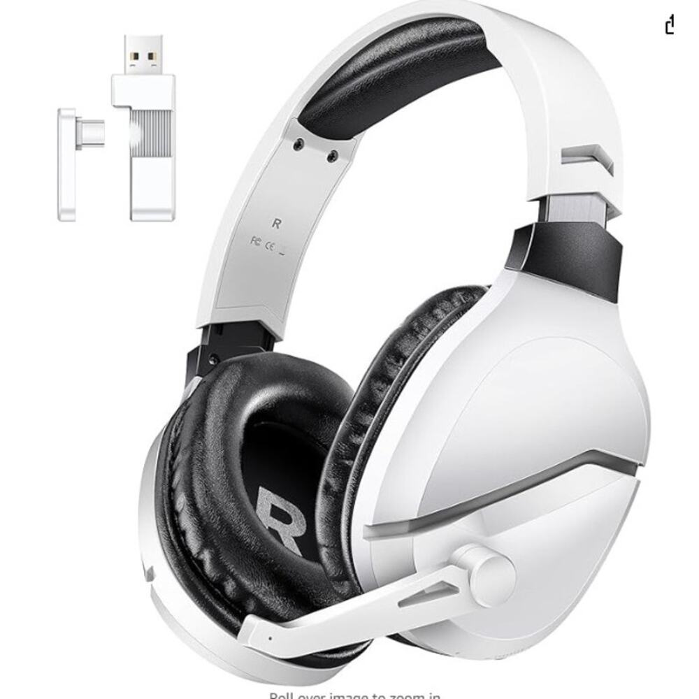 Wireless Gaming Headset Noise Canceling Microphone- PS5, PC, PS4, 2.4G